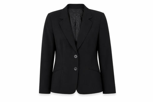 Talbots Petites Black Single-Breasted Blazer Women's Size 12 Petite Acetate Blend