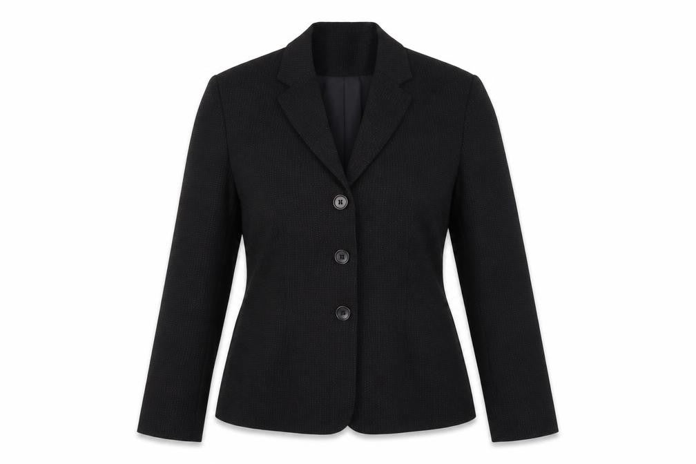 Ann Taylor Women Black Wool Single-Breasted Blazer Size 8 Regular