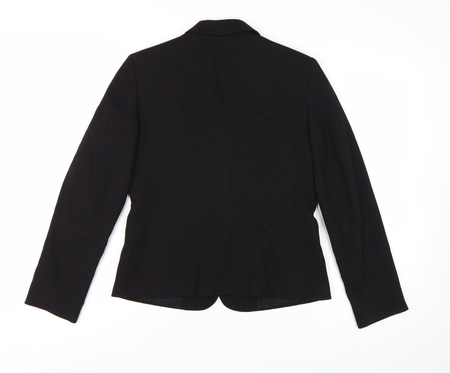 Ann Taylor Women Black Wool Single-Breasted Blazer Size 8 Regular