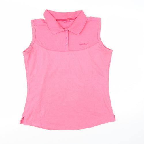 LA Gear Women's Pink Sleeveless Polo Shirt Size 16
