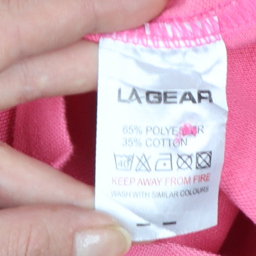 LA Gear Women's Pink Sleeveless Polo Shirt Size 16