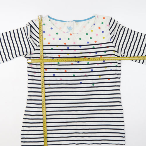 Boden Women's Multicoloured Stripe Spot Long Sleeve Cotton T-Shirt Size 16