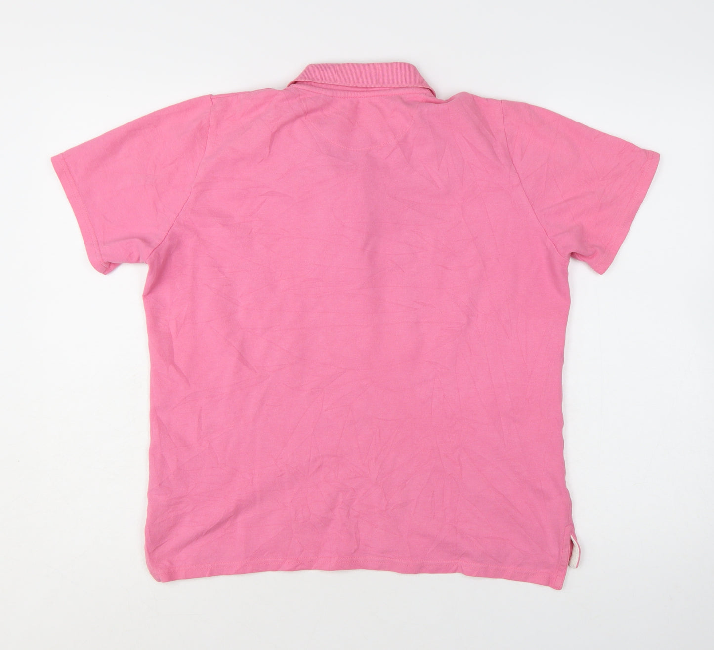 GolfCo Women's Pink 100% Cotton Short Sleeve Polo Shirt M