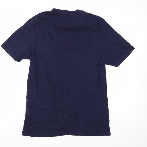 Ben Sherman Men's Blue Small Retro Colourblock Cotton T-Shirt