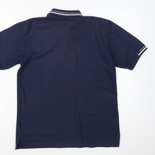 Slazenger Men's Navy Blue Polo Shirt Size S Short Sleeve Classic Fit