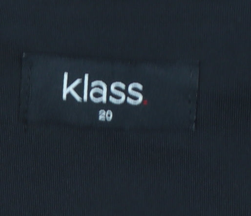 Klass Women's Black Red Floral Bomber Jacket Size 20