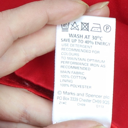 Marks and Spencer Women's Red Belted Trench Coat UK 12