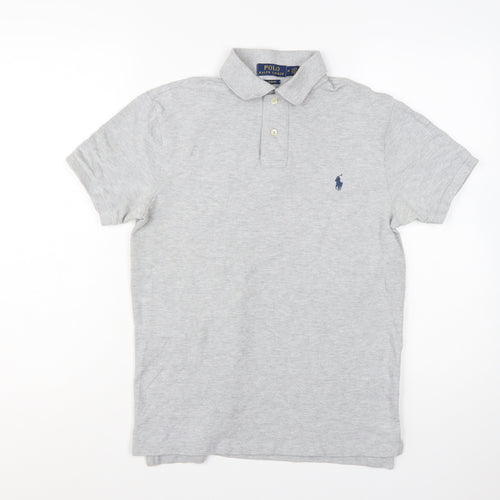 Ralph Lauren Men's Grey Slim Fit Polo Shirt Size M