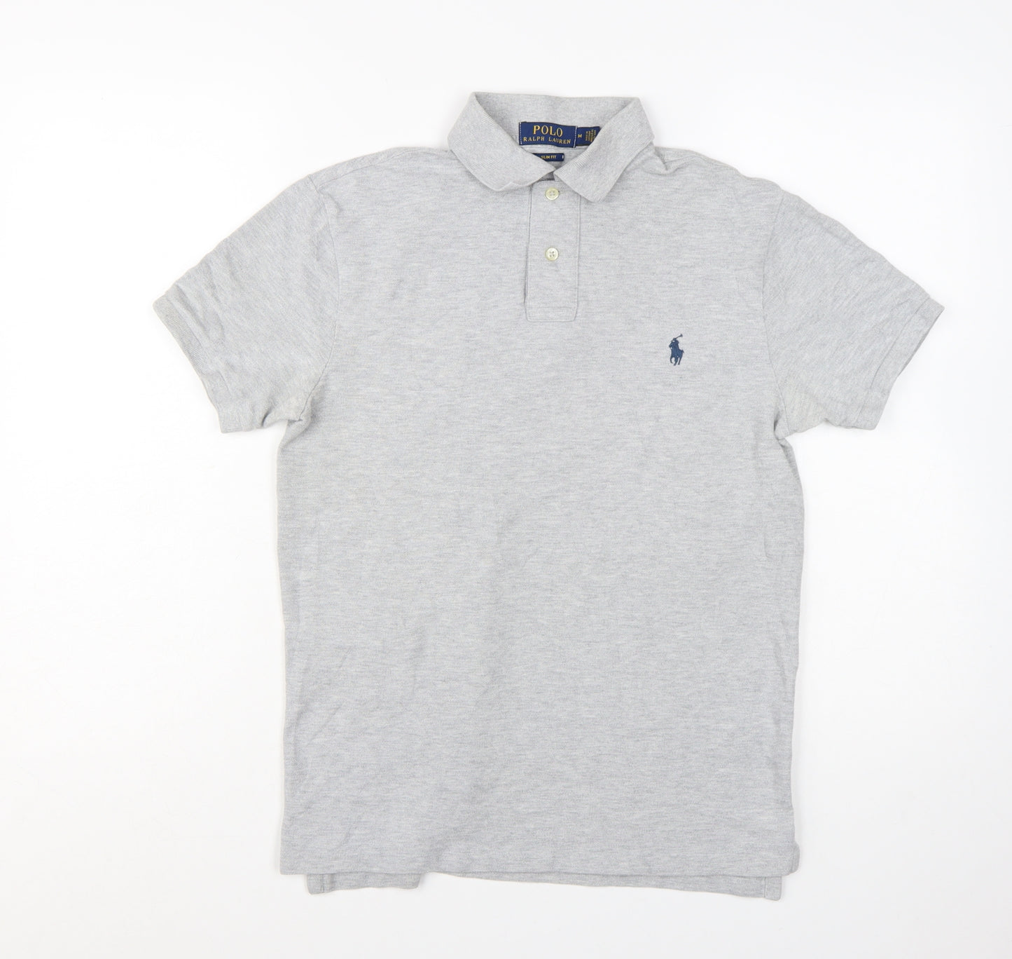 Ralph Lauren Men's Grey Slim Fit Polo Shirt Size M