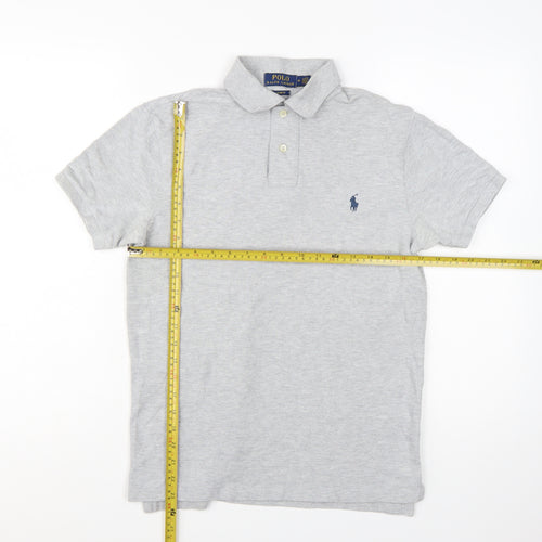 Ralph Lauren Men's Grey Slim Fit Polo Shirt Size M