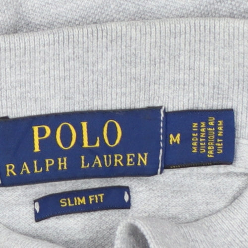 Ralph Lauren Men's Grey Slim Fit Polo Shirt Size M