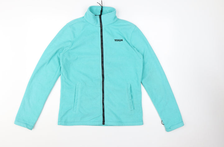 TOG24 Women's Blue Fleece Jacket Size 10 Full Zip Outdoor
