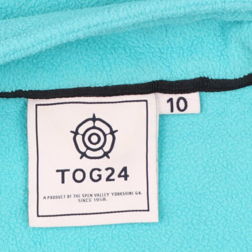 TOG24 Women's Blue Fleece Jacket Size 10 Full Zip Outdoor