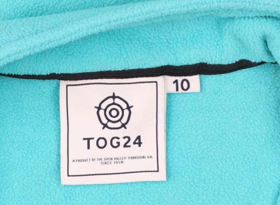TOG24 Women's Blue Fleece Jacket Size 10 Full Zip Outdoor