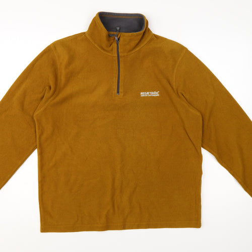 Regatta Men’s Brown Fleece 1/4 Zip Pullover Sweatshirt M