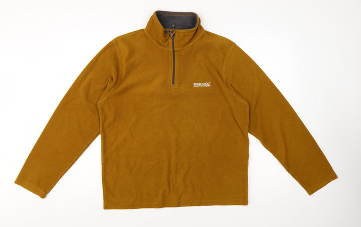 Regatta Men’s Brown Fleece 1/4 Zip Pullover Sweatshirt M