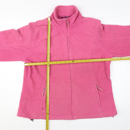 Lands' End Women’s Pink Fleece Full Zip Jacket XL