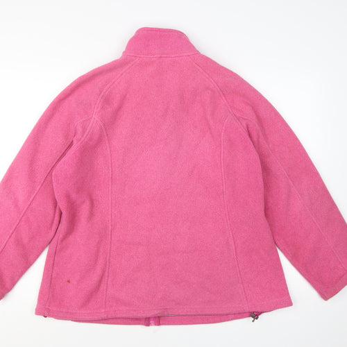 Lands' End Women’s Pink Fleece Full Zip Jacket XL