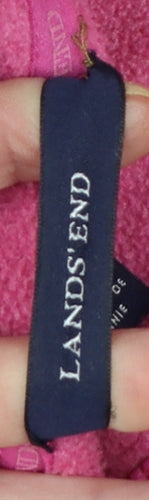 Lands' End Women’s Pink Fleece Full Zip Jacket XL