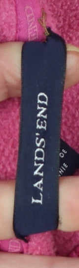 Lands' End Women’s Pink Fleece Full Zip Jacket XL