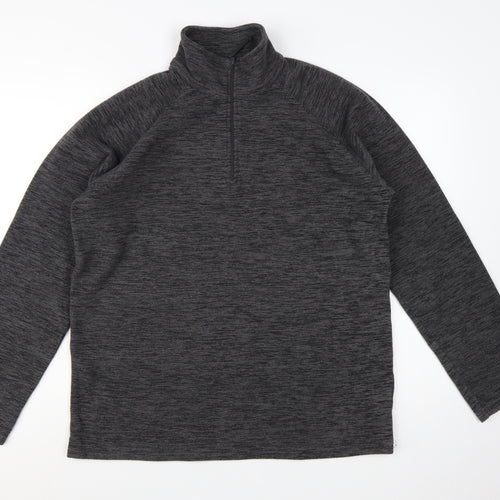 Mountain Warehouse Mens Grey Fleece 1/4 Zip Pullover Sweatshirt M