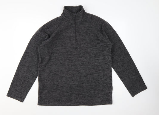 Mountain Warehouse Mens Grey Fleece 1/4 Zip Pullover Sweatshirt M