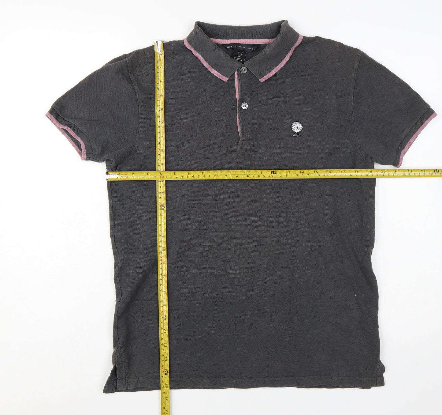 Marc by Marc Jacobs Men's Black Cotton Polo Shirt M Short Sleeve