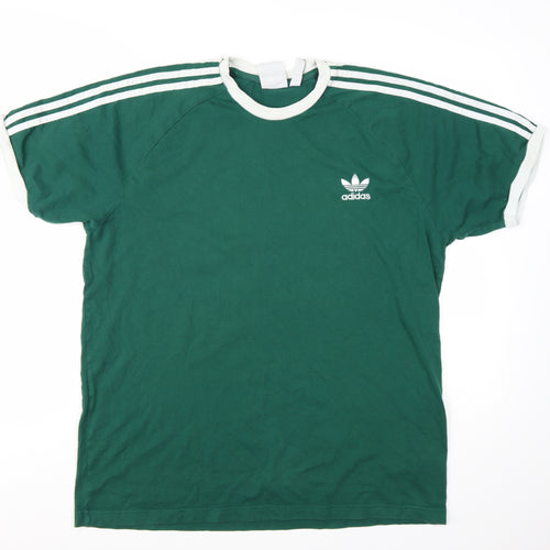 Adidas Men's Green XL Crew Neck Short Sleeve Sports T-Shirt