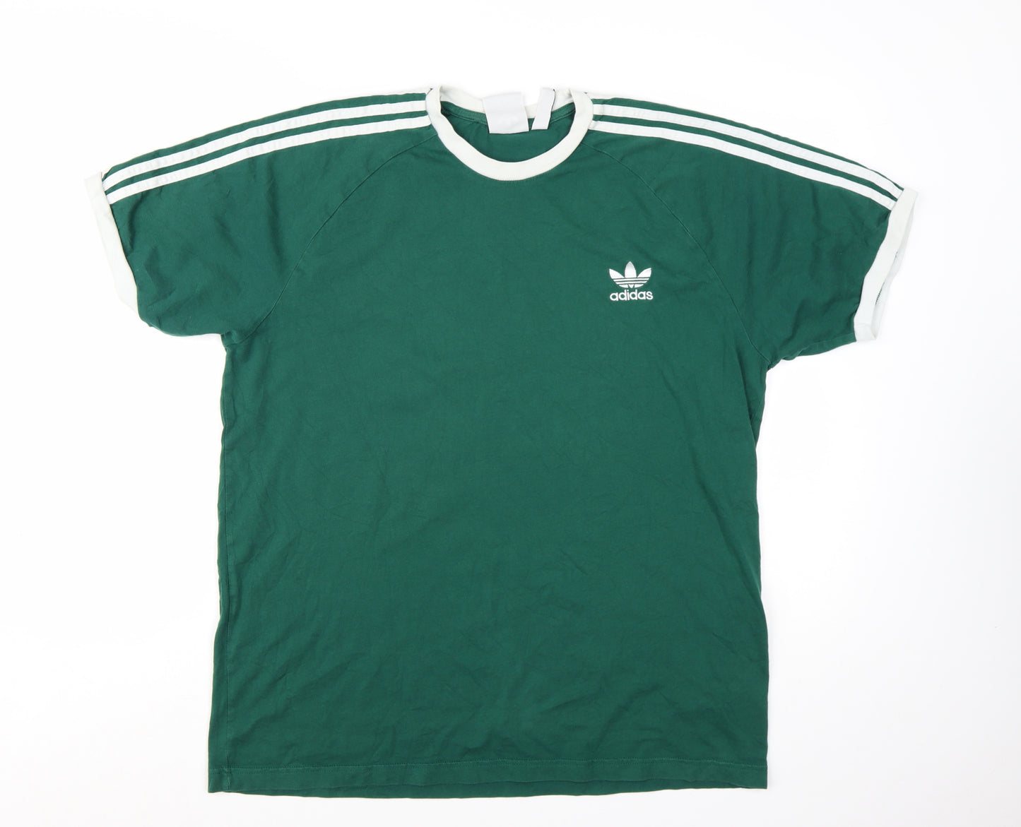 Adidas Men's Green XL Crew Neck Short Sleeve Sports T-Shirt