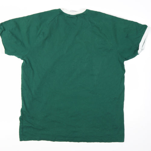 Adidas Men's Green XL Crew Neck Short Sleeve Sports T-Shirt