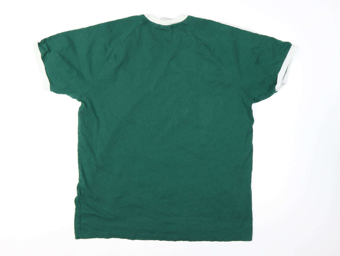 Adidas Men's Green XL Crew Neck Short Sleeve Sports T-Shirt