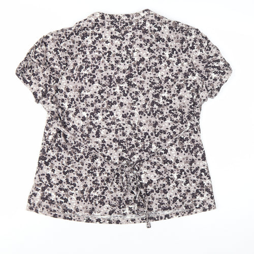 Rocha John Rocha Women's Beige Floral Crochet Tunic Blouse Size 16