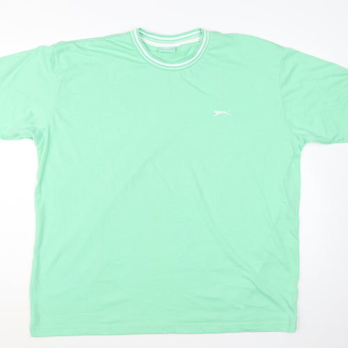Slazenger Men's Green 2XL Crew Neck Short Sleeve T-Shirt