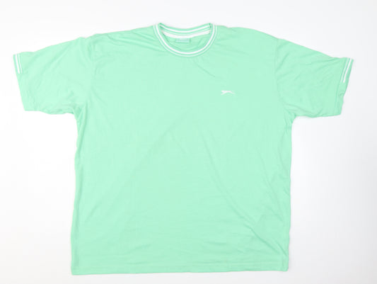 Slazenger Men's Green 2XL Crew Neck Short Sleeve T-Shirt