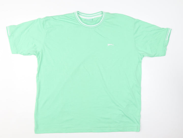 Slazenger Men's Green 2XL Crew Neck Short Sleeve T-Shirt