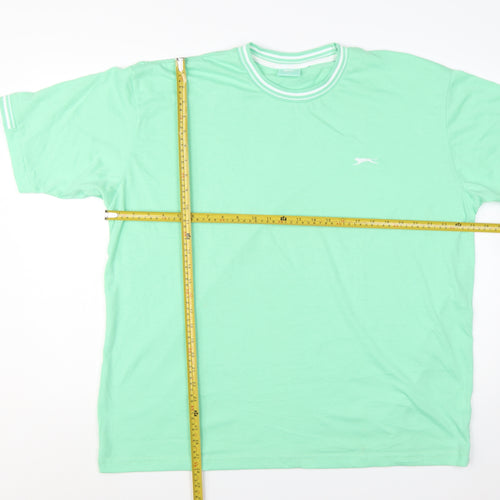 Slazenger Men's Green 2XL Crew Neck Short Sleeve T-Shirt