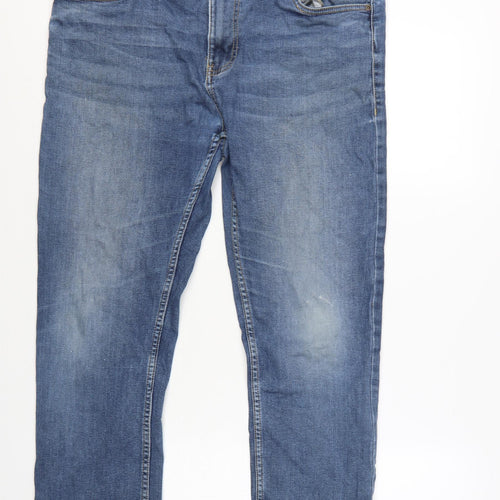 Jacamo Men Blue Denim Straight Jeans 36S Regular Fit