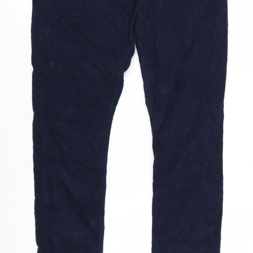 GANT Men's Blue Corduroy Slim Fit Low Rise Trousers W32 L32
