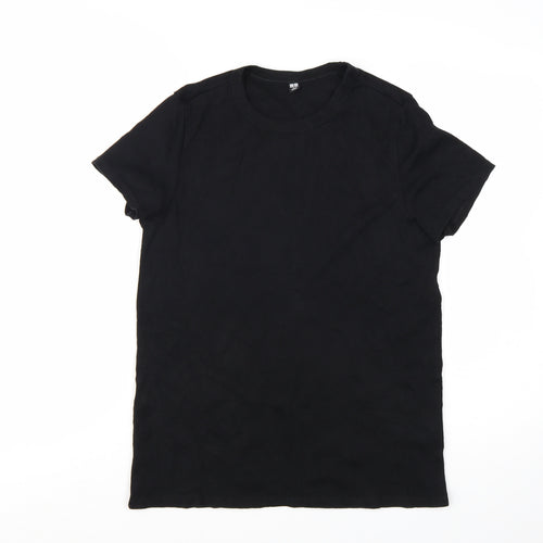 Uniqlo Women Black XL Basic Short Sleeve Cotton Stretch T-Shirt
