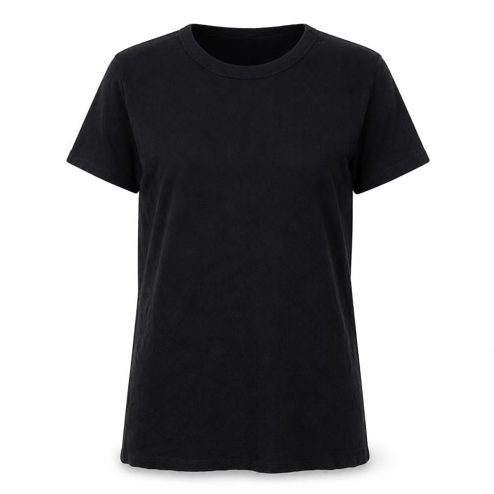 Uniqlo Women Black XL Basic Short Sleeve Cotton Stretch T-Shirt