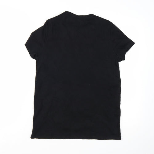 Uniqlo Women Black XL Basic Short Sleeve Cotton Stretch T-Shirt