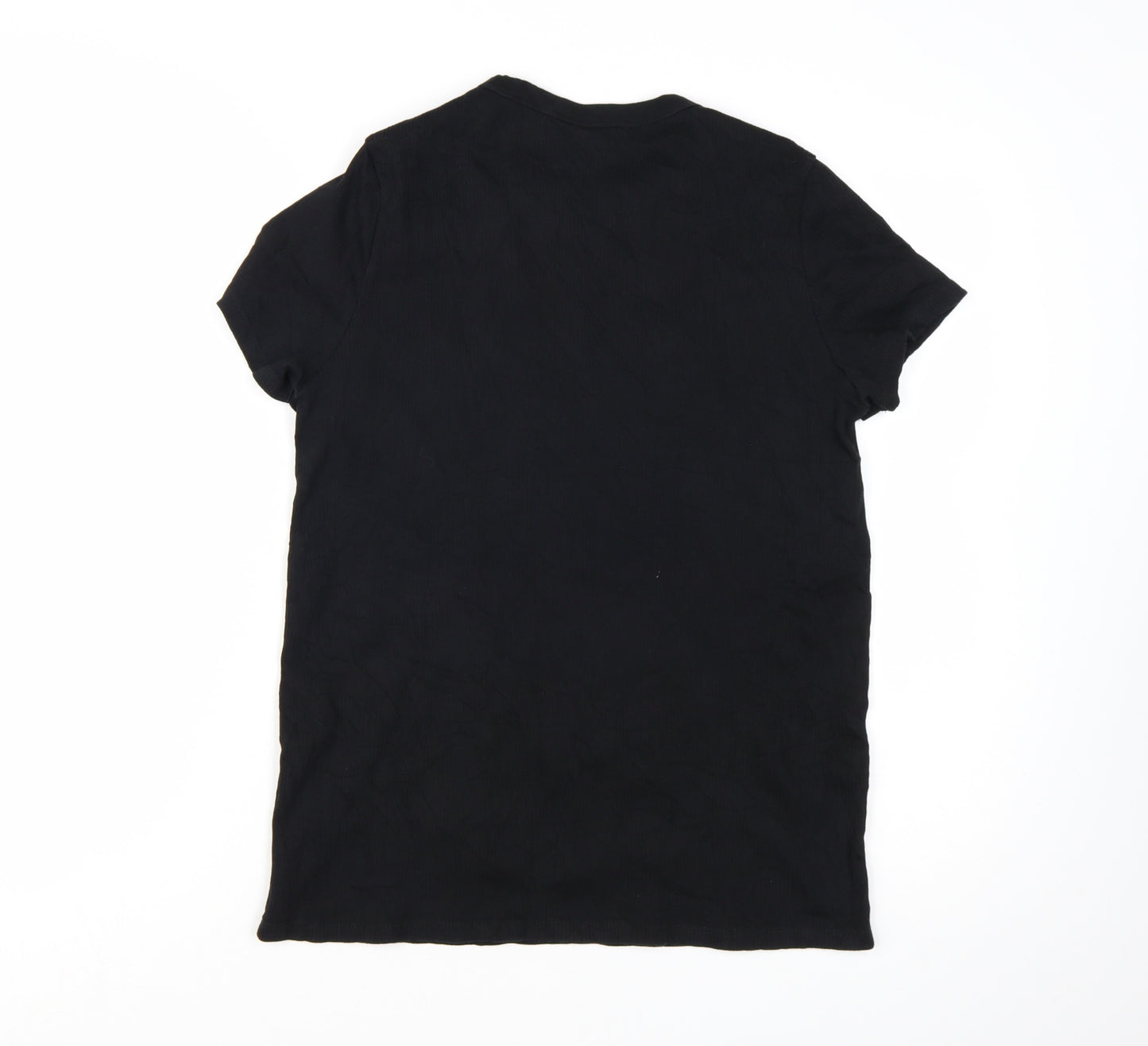 Uniqlo Women Black XL Basic Short Sleeve Cotton Stretch T-Shirt