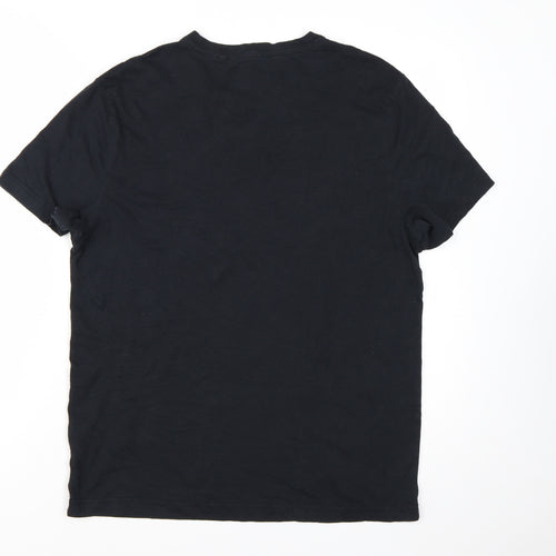 Farah Men's Black Graphic Print Cotton T-Shirt Size L