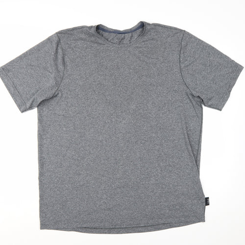 Rab Men's Grey Mantle Mountain Peak T-Shirt XL Polyester Outdoor Tee