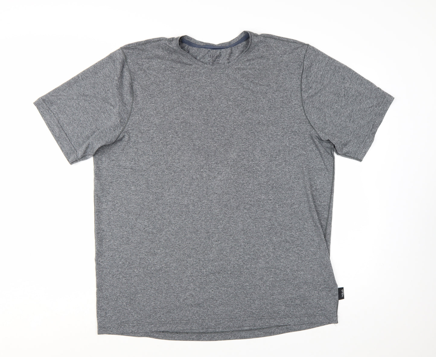 Rab Men's Grey Mantle Mountain Peak T-Shirt XL Polyester Outdoor Tee