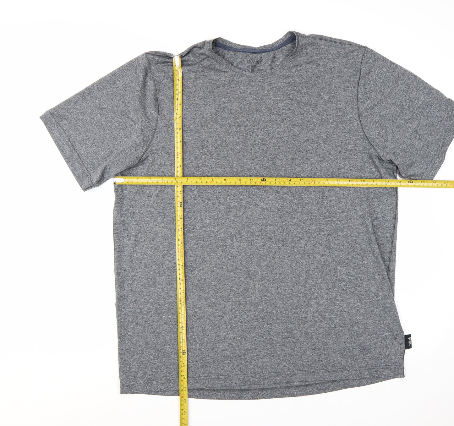Rab Men's Grey Mantle Mountain Peak T-Shirt XL Polyester Outdoor Tee