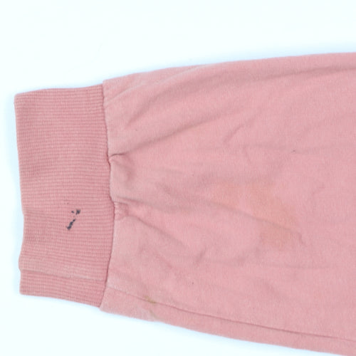 H&M Divided Women Pink Crop Pullover Sweatshirt L - Girl Clique Graphic