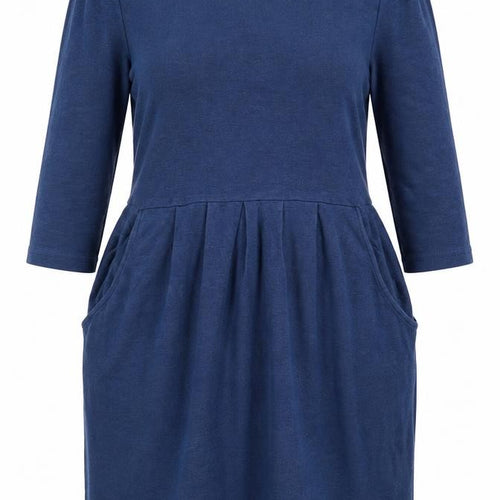Jaeger Women Blue Size 12 Fit & Flare Knit Dress