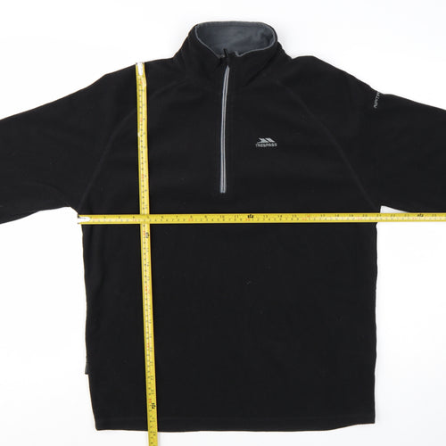 Trespass Men's Black L Fleece Pullover Sweatshirt 1/2 Zip Outdoor Top