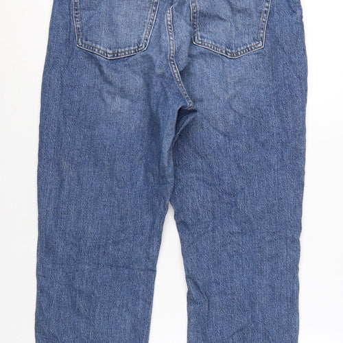River Island Women's Blue Distressed Boyfriend Jeans Size 14 Relaxed Fit